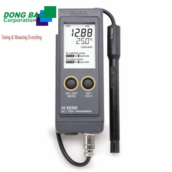 Máy đo EC/TDS/°C thang đo thấp Hanna HI99300 (0 - 3999 μS/cm)