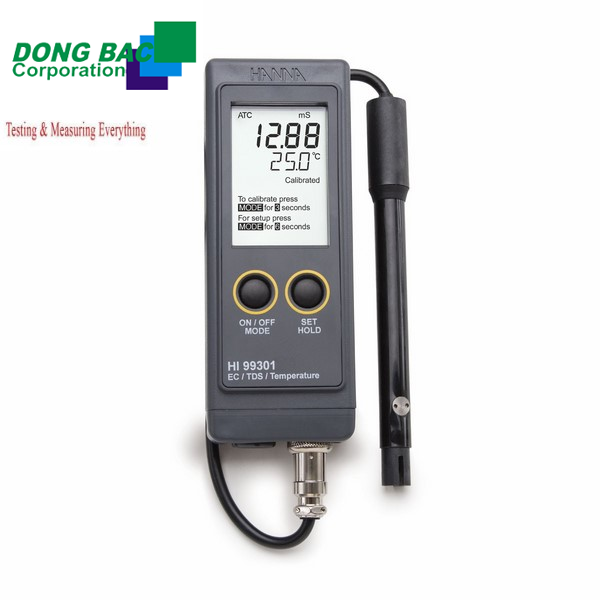 Máy đo EC/TDS/Nhiệt độ thang đo cao HI99301 (0.00 - 20.00 mS/cm)