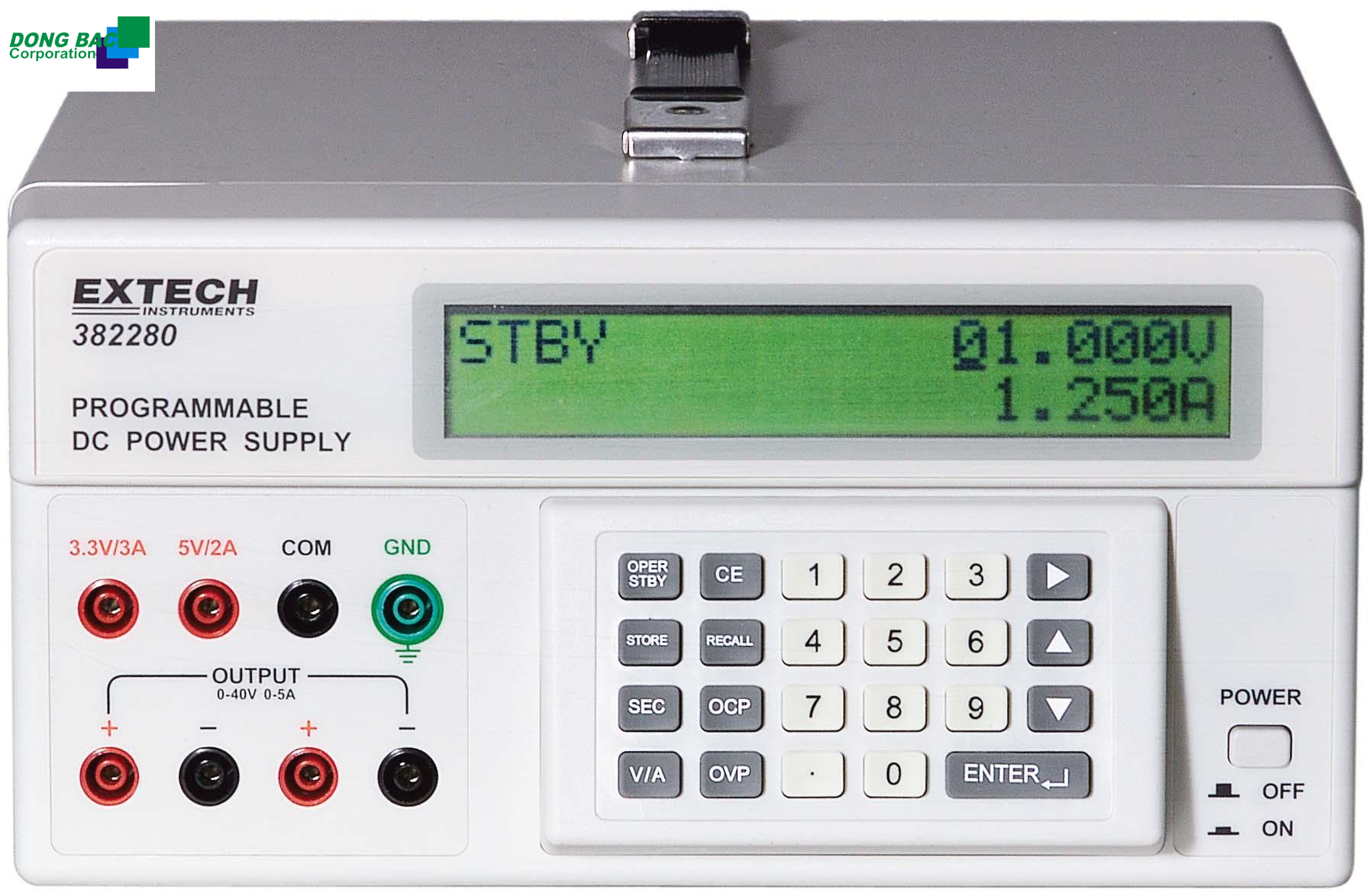 Nguồn cung cấp DC Extech 382280 (5A, 0-40V)
