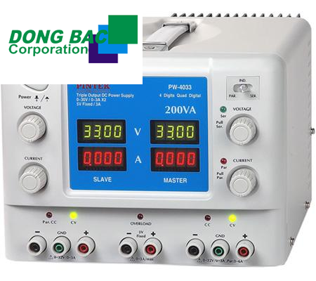Nguồn cung cấp DC Pintek PW-4033 ( 30V/3Ax2 + 5V/3A ; 4 digits 4 display )