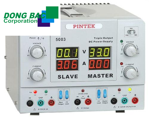 Nguồn cung cấp DC Pintek PW-5003 ( 30V/3Ax2 + 5V/3A + 4 Setting Switch )