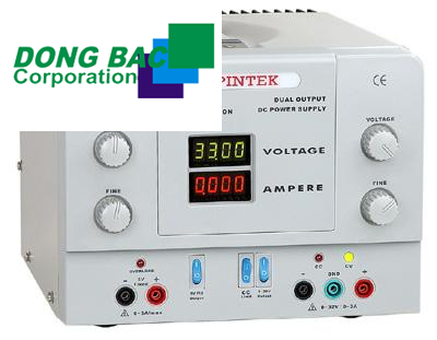 Nguồn cung cấp DC Pintek PW-5032 ( 30V/3A + 5V/3A ; 4 digits + 3 Setting Switch )