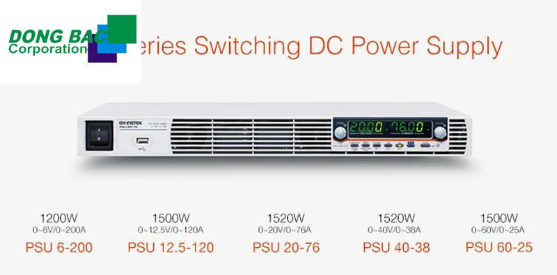 Nguồn DC lập trình chuyển mạch GW instek PSU 6-200 (6V, 200A, 1200W)