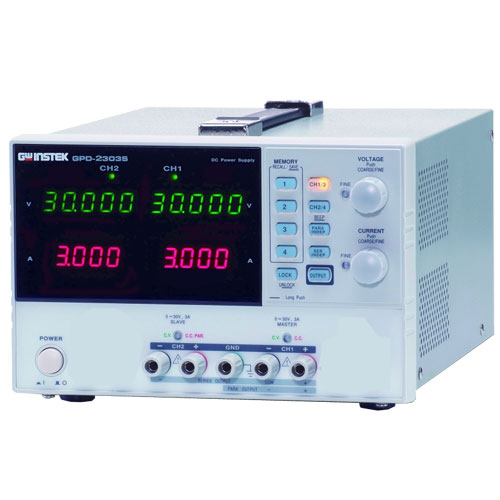 Nguồn DC lập trình tuyến tính 2 đầu ra GW instek GPD-2303S (30V, 3A, 2CH)