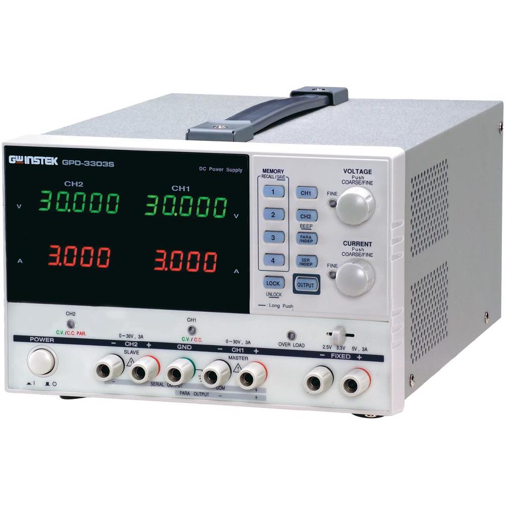Nguồn DC lập trình tuyến tính 3 đầu ra GW instek GPD-3303S (30V, 3A, 3CH)