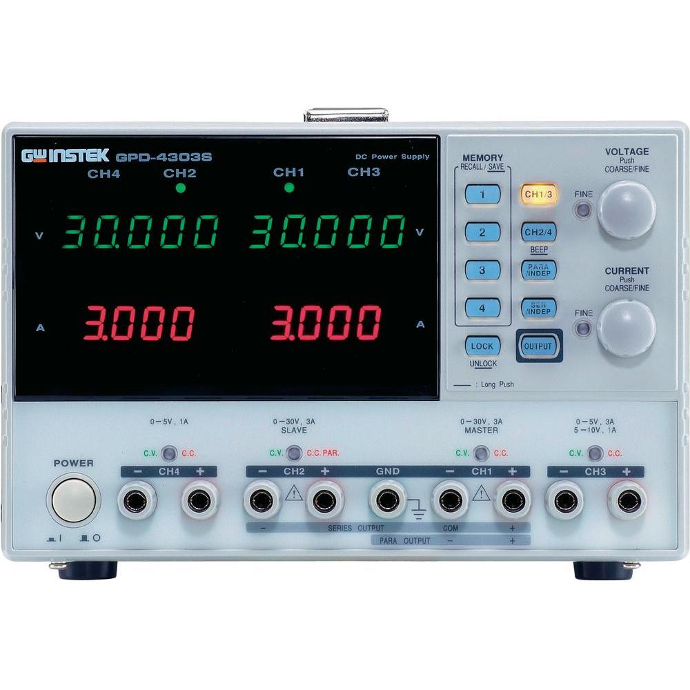 Nguồn DC lập trình tuyến tính 4 đầu ra GW instek GPD-4303S (30V, 3A, 4CH)