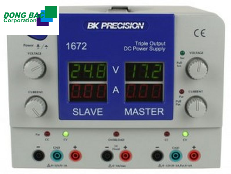 Nguồn một chiều BK Precision 1672 (2x(0-30V/3A), 5V/3A)