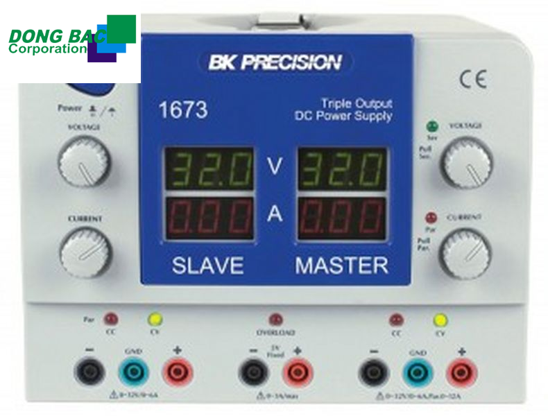 Nguồn một chiều BK Precision 1673 (2x(0-30V/6A), 5V/3A)
